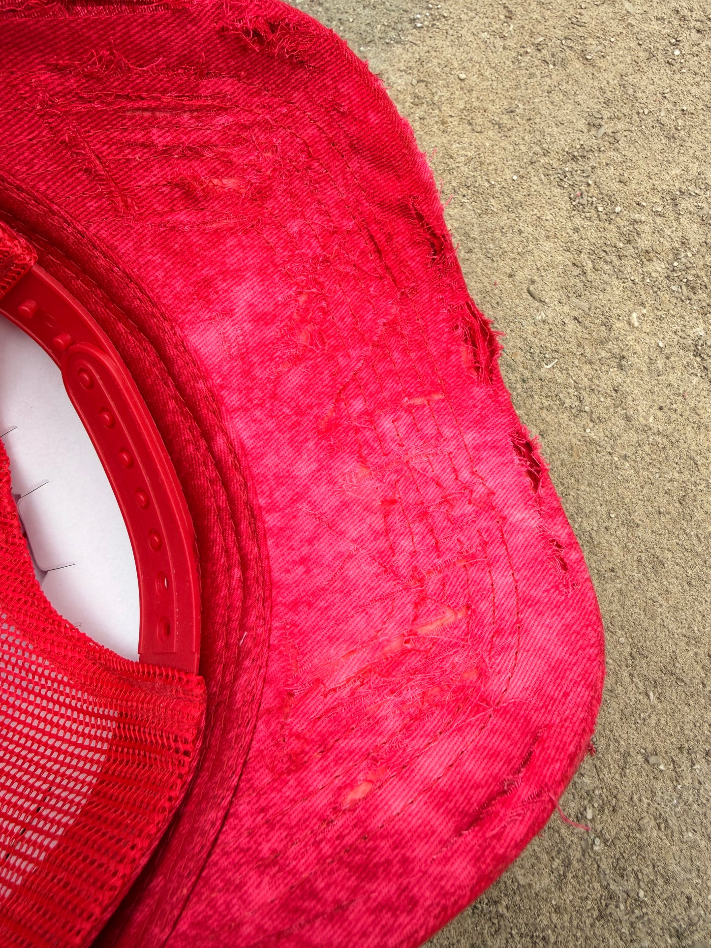 Raw Red Acid Wash Trucker w Gems