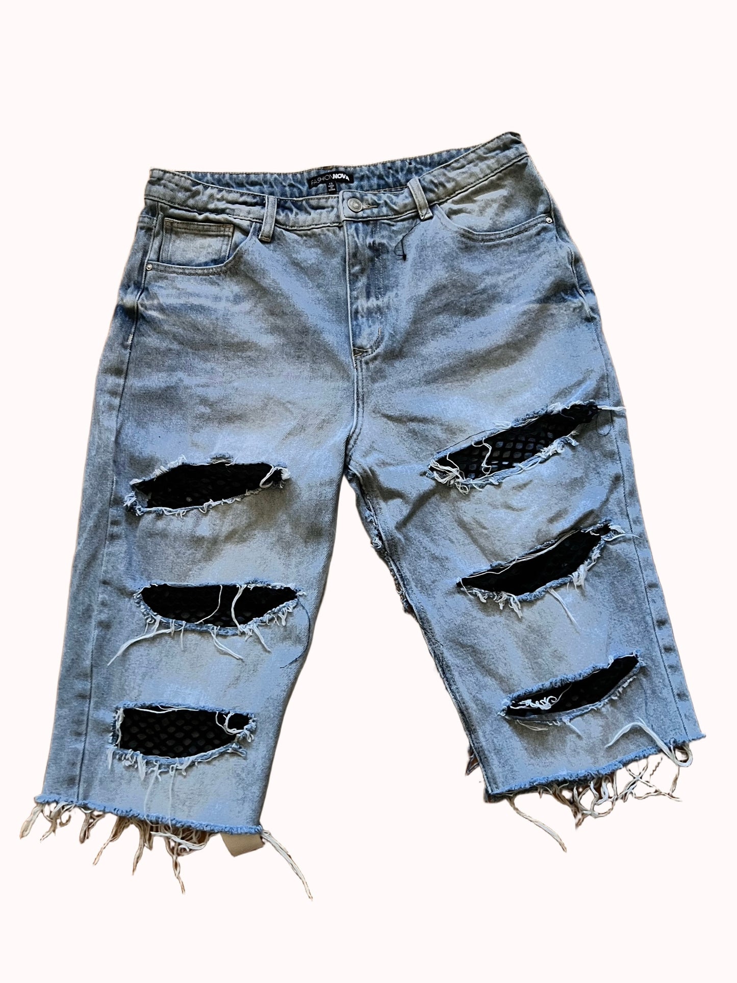 Denim Lace Jorts size 13w