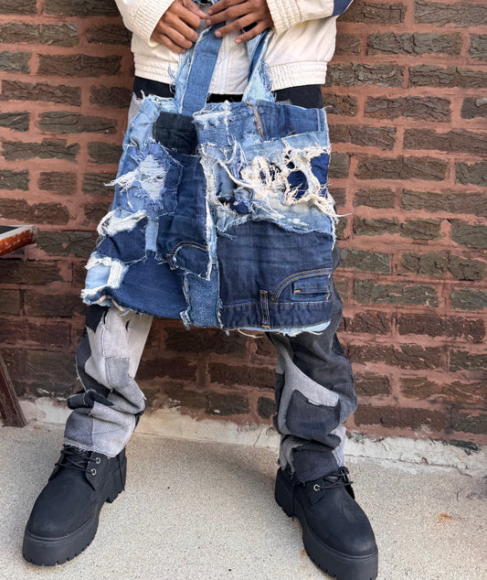 Denim Tote Distressed