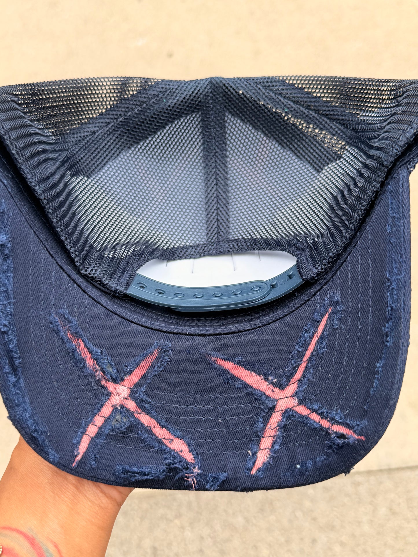 RAW Navy X Pink Trucker
