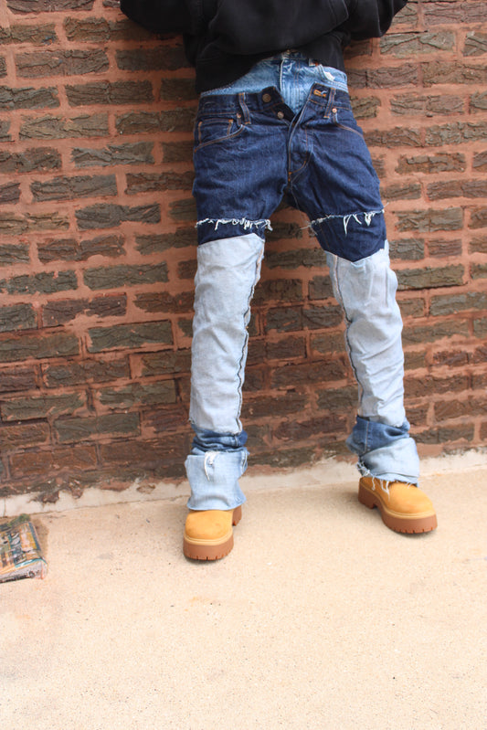 Double Waisted Stacked Jeans