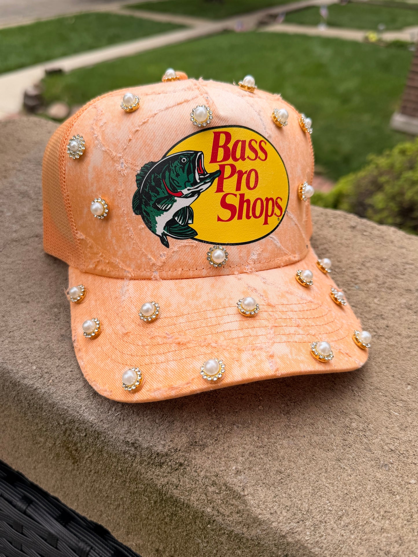 Raw Peach Pearl Trucker