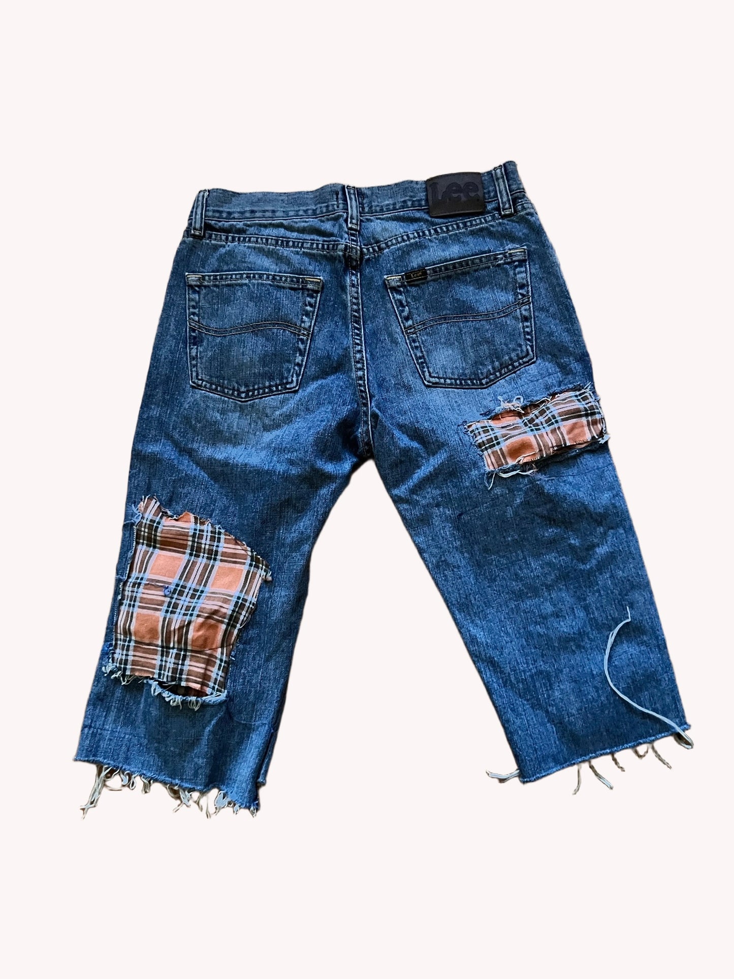 Plaid Denim Shorts size 31Men