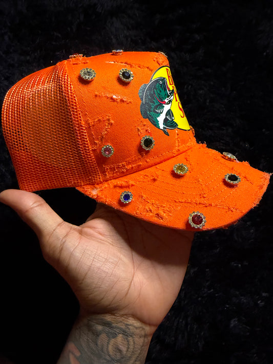 Orange Freestyle Trucker w Gems