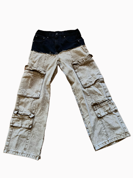 Black And Tan Cargo Pants size 30x30