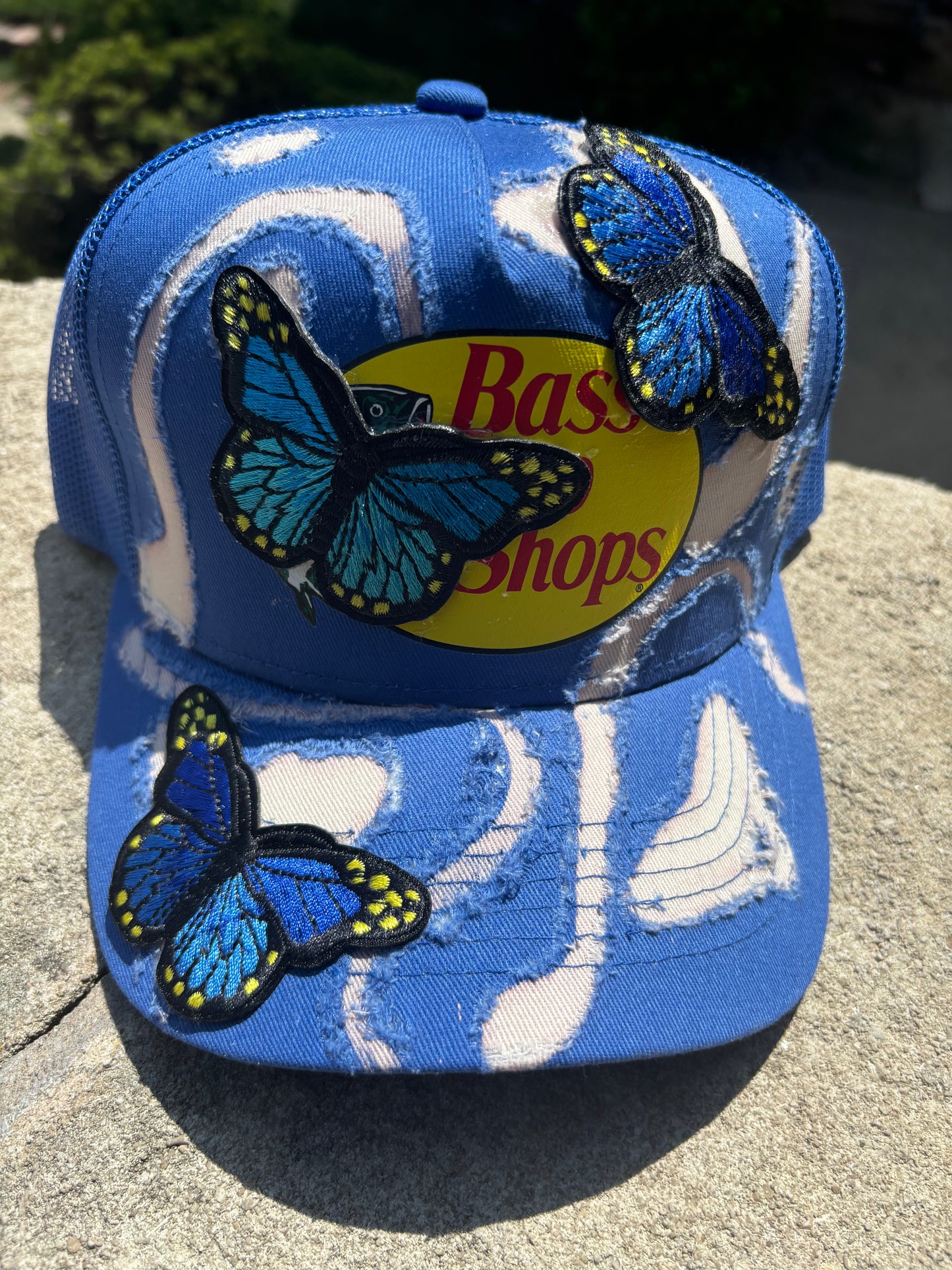 Blue Freestyle Trucker w Butterflies