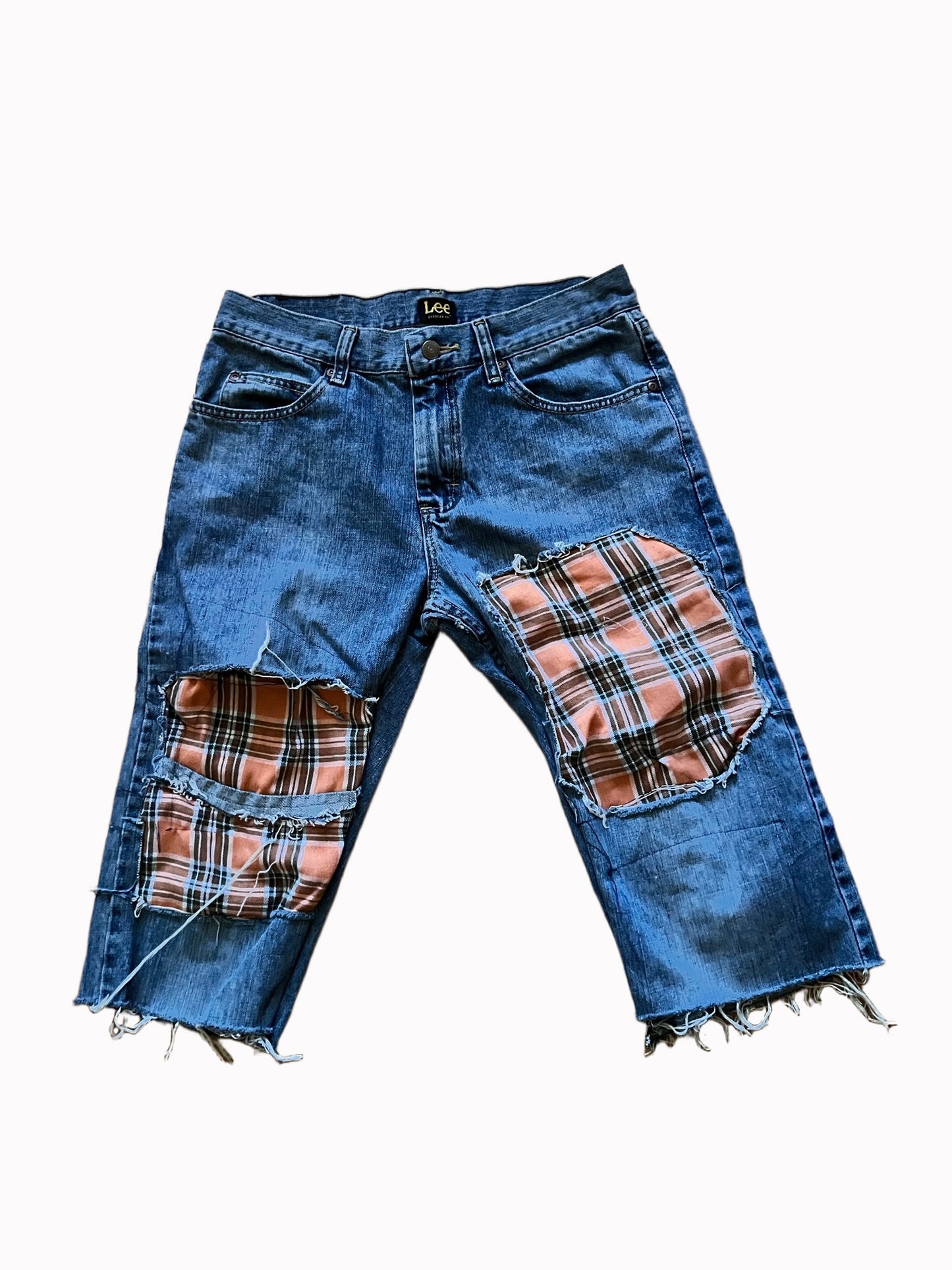 Plaid Denim Shorts size 31Men