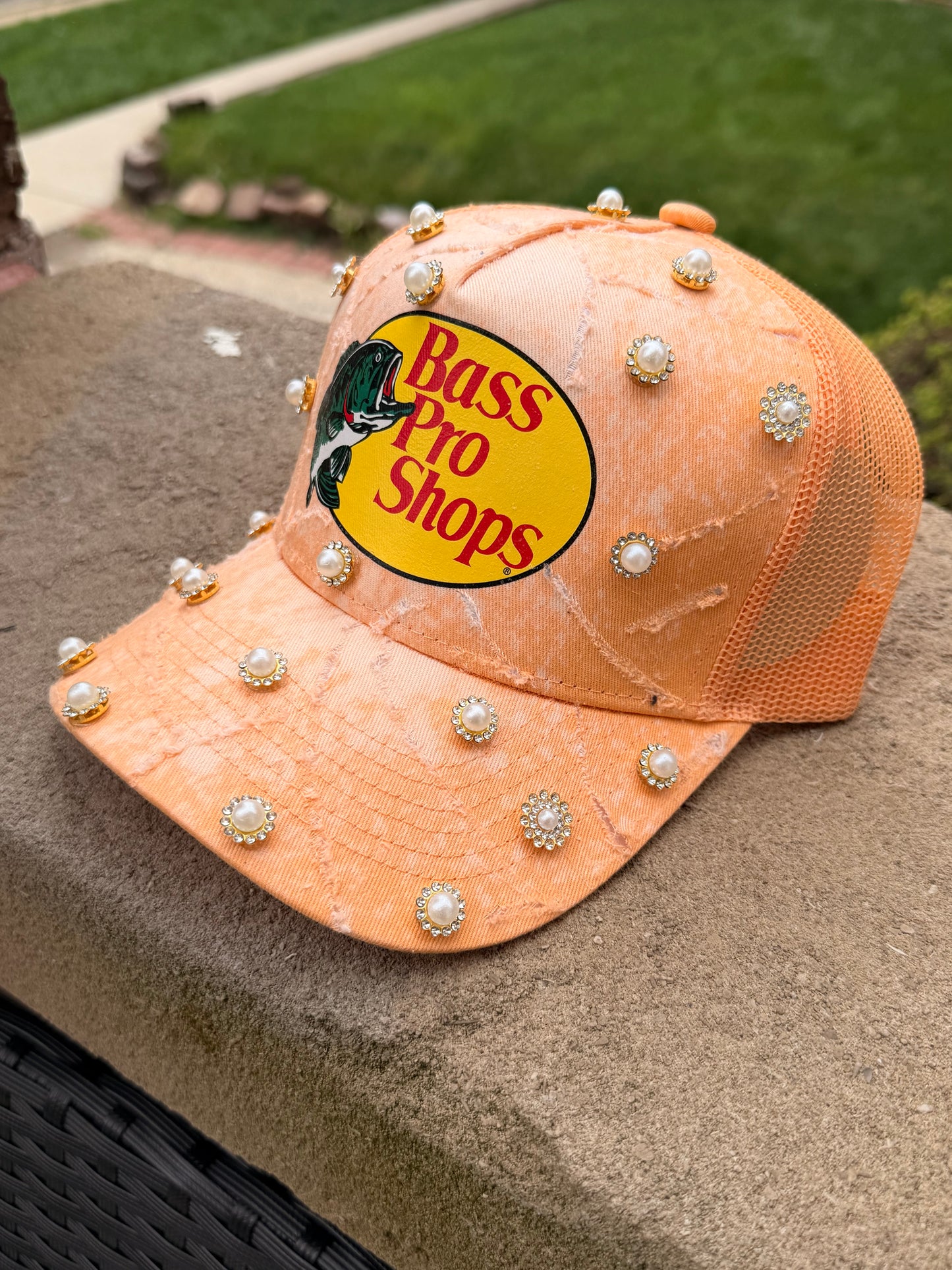 Raw Peach Pearl Trucker
