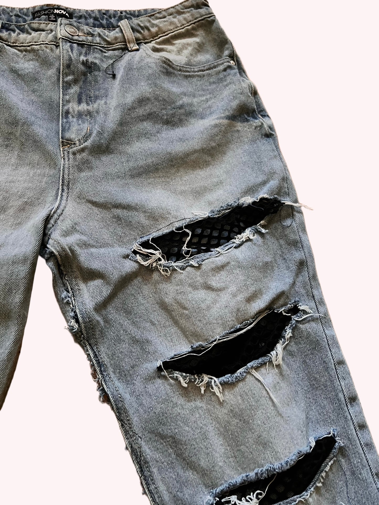 Denim Lace Jorts size 13w