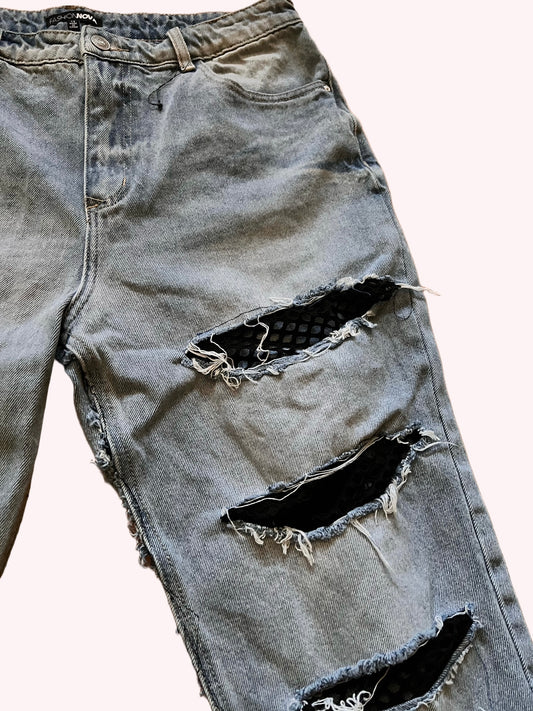 Denim Lace Jorts size 13w