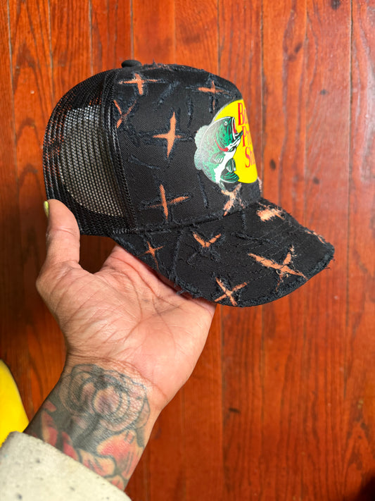 Black Acid Wash Trucker