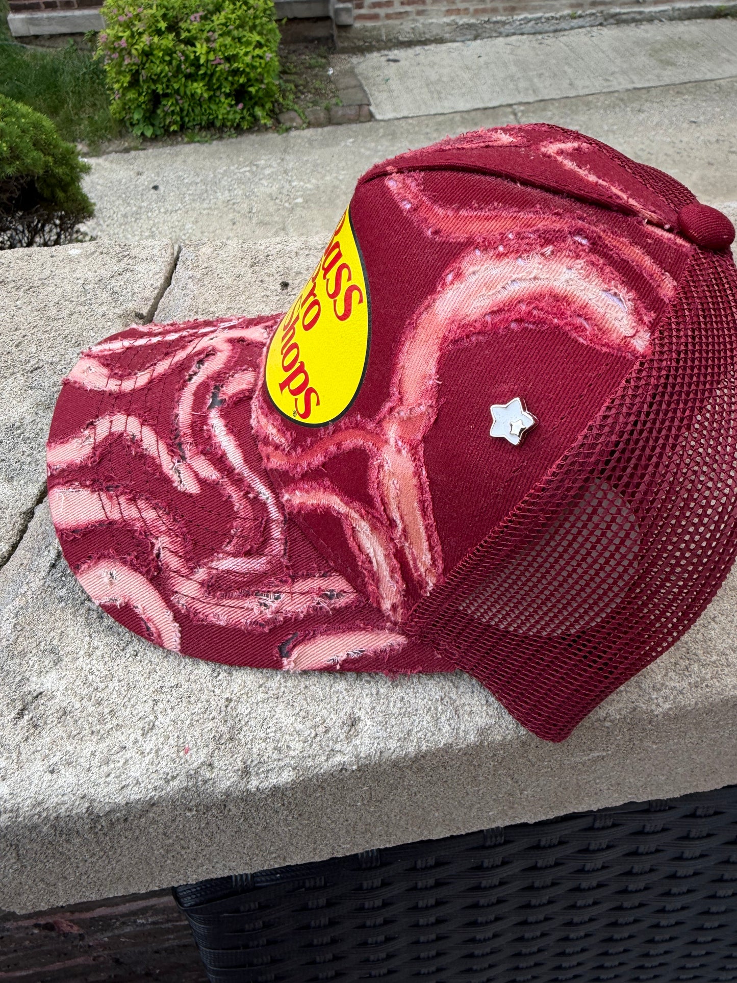 Raw Maroom Trucker w Gems