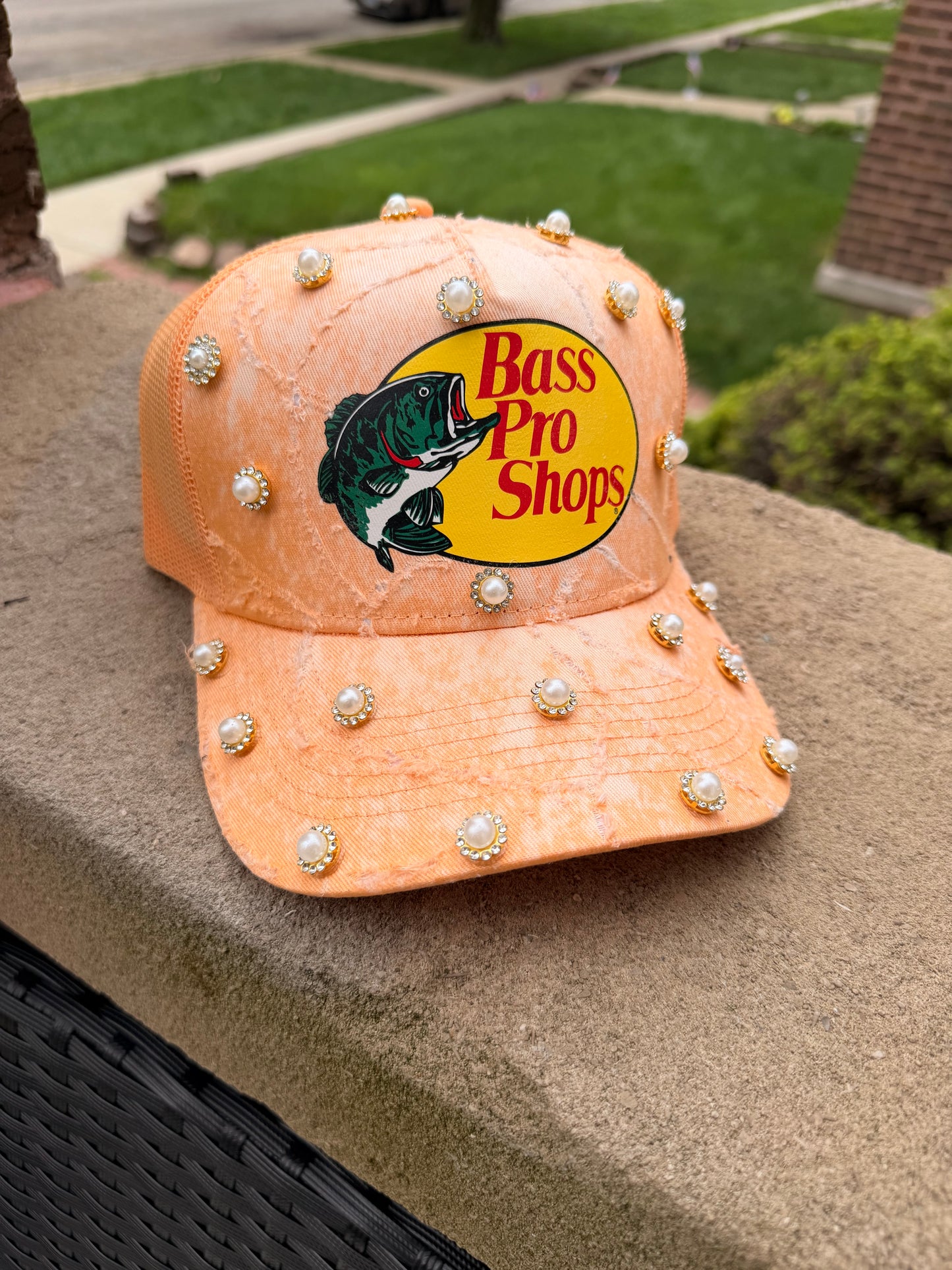 Raw Peach Pearl Trucker