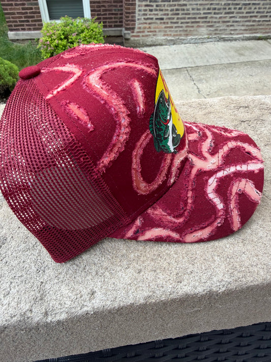 Raw Maroom Trucker w Gems